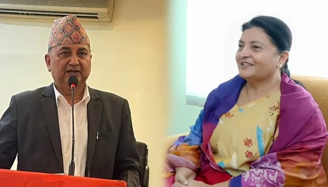 Image of पूर्वराष्ट्रपति भण्डारीलाई पार्टीमा फर्किने वातावरण वनाई छाड्ने वरिष्ठ उपाध्यक्ष पोखरेलको घोषणा