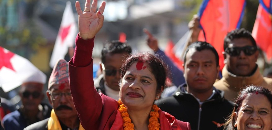 Image of कल्पना शर्माले काठमाडौ–५ बाट उम्मेदवारी दर्ता गरिन्