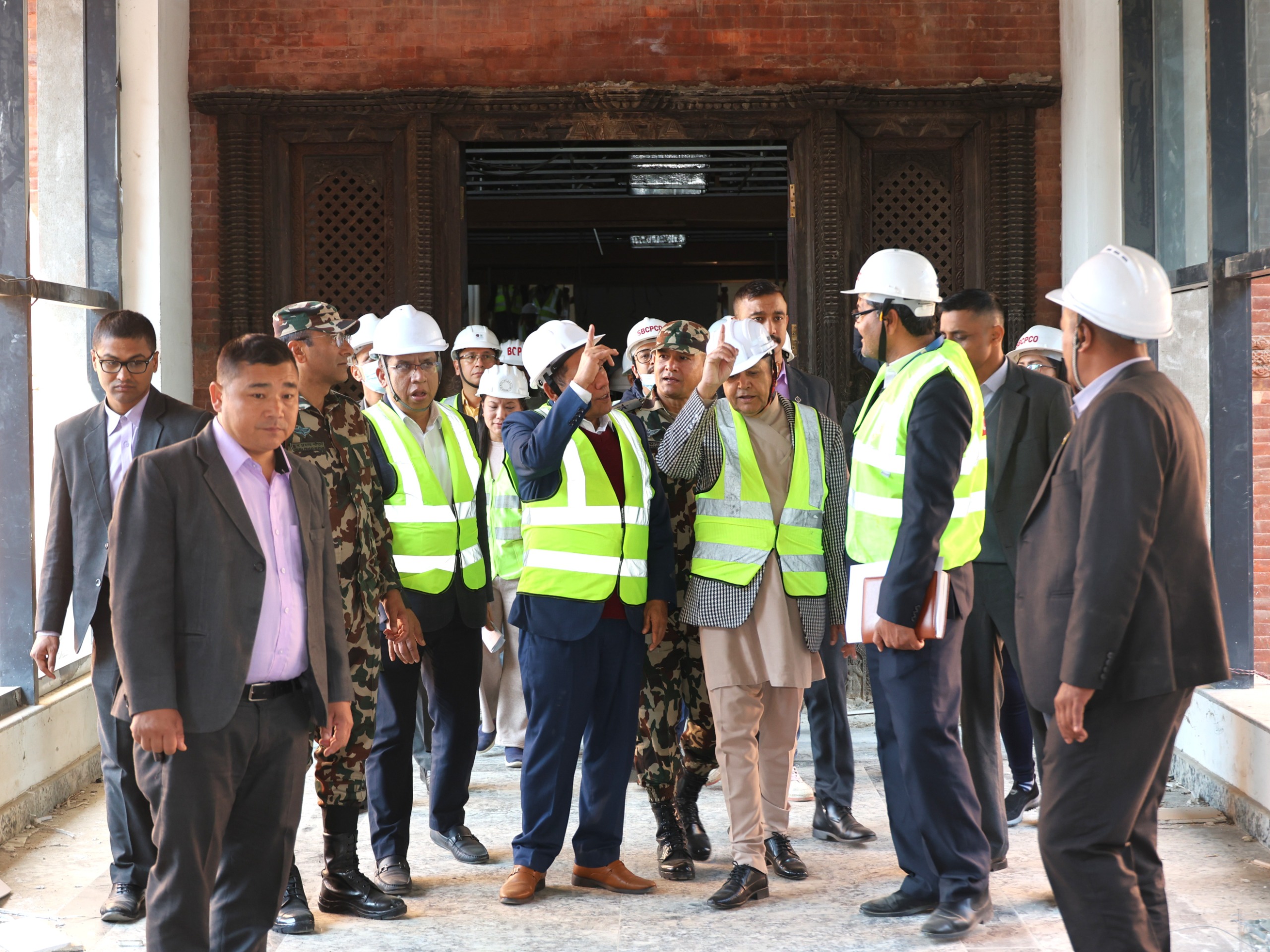 संसदका पदाधिकारीले गरे निर्माणाधीन नयाँ संसद भवनको निरिक्षण