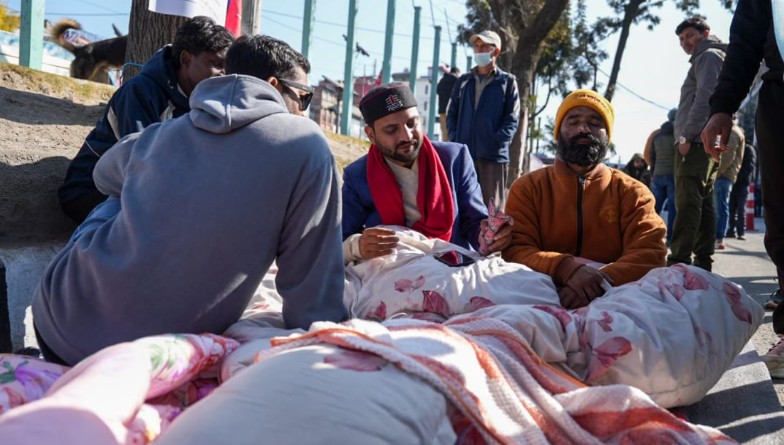 Image of निकोलस भुसालले माइतीघरमा आमरण अनसन सुरु गरे, प्रधानमन्त्री कार्कीको राजीनामा माग