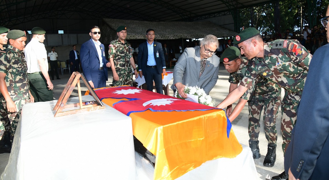 Image of प्रधानमन्त्री कार्कीको श्रद्धाञ्जली : विपिन जोशी हाम्रो देशको बहादुर छोरा हुन