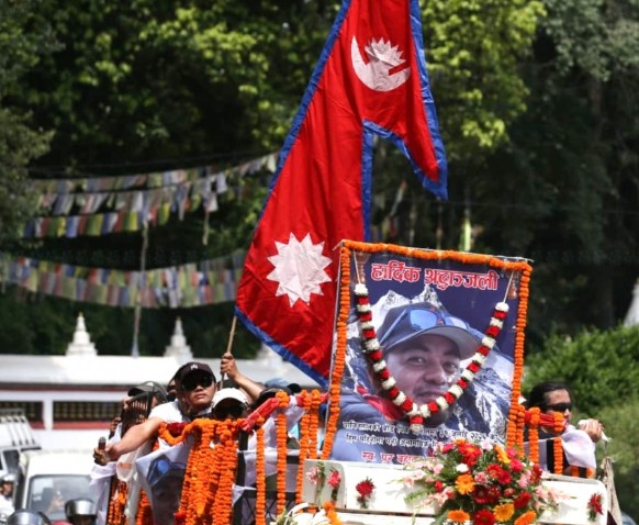 Image of कीर्तिमानी आरोही पुरबहादुर गुरुङ ‘युक्ता’को स्वयम्भूमा अन्त्येष्टि