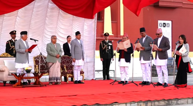 Image of चार नयाँ मन्त्रीहरूले लिए शपथ